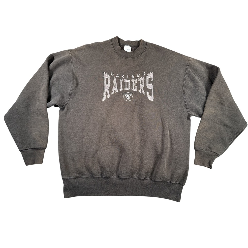 VTG Salem Sportswear Oakland Raiders Sweatshirt Mens XL‎ Black Made In USA 90s